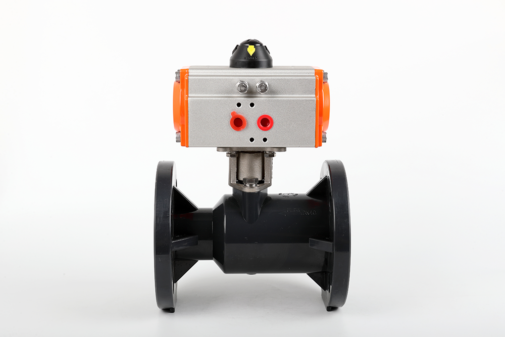 东英镇气动法兰一体球阀